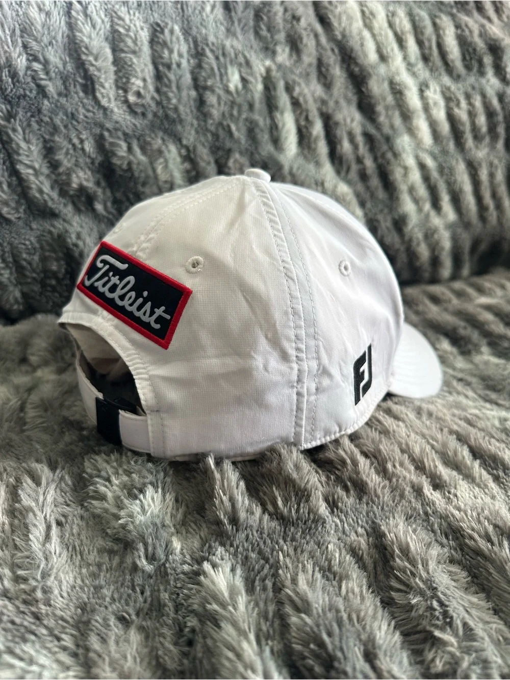Titleist White Cap with Black Script Logo